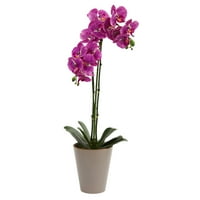 Skoro prirodna 24in. Spackiran Phalaenopsis orhidelni aranžman umjetnog cvijeta, ružičasta