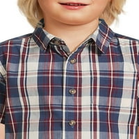 Wrangler Boys ' Button-Up Shirt sa kratkim rukavima, 2-Pack, veličine 4 - & Husky