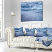 Designart olujni oblaci nad okeanom-moderni jastuk za bacanje morskog pejzaža - 18x18