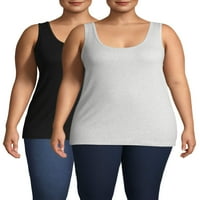 Terra & Sky ženski Plus Size svakodnevni osnovni sloj rezervoara, 2 pakovanja