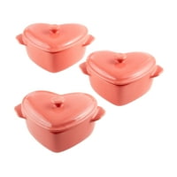 Pink Mini srce, keramička posuda za pečenje sa poklopcem, Pioneer Woman 6,45