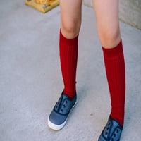 Jefferies Socks Girls Knee visoki kabel pletene akrilne školske čarape 4-pakovanje, veličine 4-14