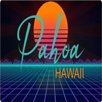 Pahoa Hawaii Frižider Magnet Retro Neon Dizajn