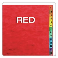 Pendafle Proširiva datoteka, 1- indeks, Veličina slova, akrilni presvlaka, crvena