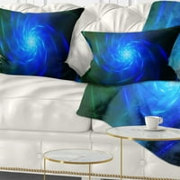 Designart Blue fraktal Whirlpool dizajn-apstraktni jastuk za bacanje - 16x16