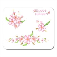 Podružnica Green Beautiful Cvjetni akvaliter Pink Blossom Cherry Collection MousePad Mouse Pad Mouse Mat