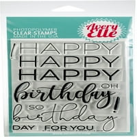 Avery Elle Clear Stamp 4 X6 - Veliki rođendan