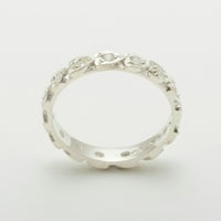 Britanski napravio 18k bijelog zlata kubni cirkonij Womens Eternity prsten-Opcije veličine-veličina 5.75