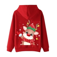 HGW božićna odjeća ženska dukserica labavi božićni dugi rukav casual duksevi pulover vrh
