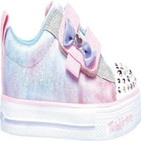 Djevojke ' Skechers Twinkle Prsti Shuffle Lites Sweet Supply Sneaker Light Pink Multi M
