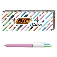 4-boja modne hemijske olovke, barel lavande, srednje tačke, asortirane mastile, brojanje