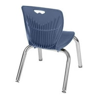 KEE 36 Podesiva kvadratna uštedi u učionici - Mahagoni i Andy 12-u stog stolicama - Navy Blue