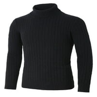 Muški pleteni džemper sa dugim rukavima sa puloverom