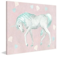 Marmont Hill Green Pastel Unicorn Canvas Wall Art