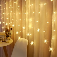 Vanjski Božić Snowflake LED zavjese niz svjetla režimi memorije treperi svjetla vodootporan Holiday Party