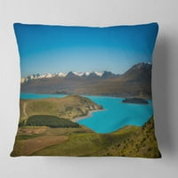 Designart Fantastic Calm Landscape of New Zealand - pejzažni štampani jastuk za bacanje - 18x18