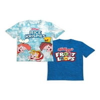 Kellogg dječaci Rice Križi i voćne petlje Grafičke majice Majice, veličine 4-18