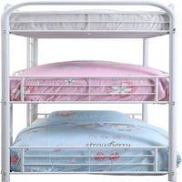 Aukfa Trostruki krevet na sprat, teški metalni podni krevet dvostruke veličine za djecu, dječake i djevojčice