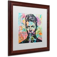 Zaštitni znak Likovna umjetnost Bowie Umjetnost platna Dean Russo, bijeli mat, drveni okvir