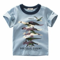 Dječji dječji dječaci kamuflažni dinosaur kratki rukav Crewneck T majice na vrhu tee odjeću za 1- godine