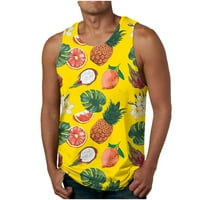 Aloohaidyvio majice za muškarce, ležerni muški ljetni cvjetni havajski Kamisol Print Sport okrugli vrat