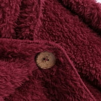 Advoicd jakna Žene prevelični kaputi Cloak Big Turtleneck kaputi Čvrsti vintage džepovi Ženski kaput dugačak