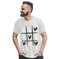 Majice za majice za muškarce koje odgovaraju parovima Bluza Valentines Kratki rukav Love Print Pokloni