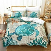 Početna krevet Set prekrivač prekrivač set Set morskog kornjača Slikanje posteljina Poklopac odijelo Dječak Man Luksuzna kuća s kućnom krevetom, puna