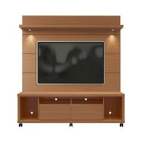 Manhattan Comfort Cabrini TV postolje i plutajuća TV ploča sa LED svjetlima 1. U kremu od javora i van
