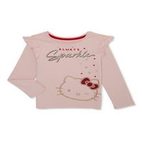 Deca Iz Garanimals Djevojke Dugi Rukav Hello Kitty T-Shirt, Veličine 4-10