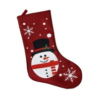 Heiheiup Candy Pokloni Čarape Personalizirani kamin Čarapa Plišani božićni ukrasi za kućni ukras i zabavni dodatak za djecu Porodični odmor Ukratko velikog dragulja i za zanat