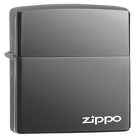 Zippo crni led sa džepnim upaljačem Zippo logotipa