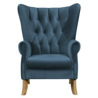 Adonis Rollid Arm tufted akcentna stolica u azure plavoj boji