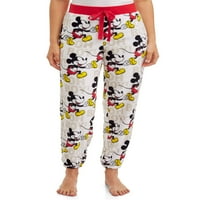 Disney Mickey ženski i ženski plus plus spavanje Jogger Pant