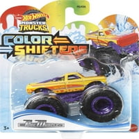 Hot Wheels Monster Trucks COLOR Mjenjači Pure Mišić 1: Kamion za igranje za skale, mijenja boju vodom