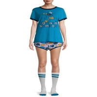 Cookie Monster ženski i ženski Plus 3-dijelni set pidžama
