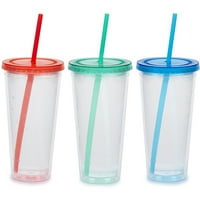 Gobottle hladna čaša, dvostruki zid, BPA besplatni tumbler, 20oz, 3-pakovanje