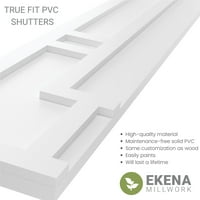 Ekena Millwork 18 W 60 H True Fit PVC Hastings Fiksne kapke, boravak plava