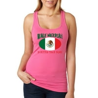 Xtrafly odjeća za žene pola Meksički bolje nego nijedan ponos Cinco De Mayo Racer-back Tank-Top