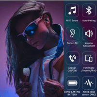 Urban Street Buds Plus True Bluetooth bežični uši za Samsung Galaxy S Active s aktivnim otkazivanjem buke crni