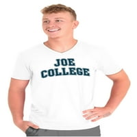 Joe College Student za piće V izrez majica Tees muške Brisko marke X