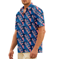 4. jula muška havajska majica USA Nacionalna zastava grafička majica ovratnik 3D Print Plus Veličina dnevno