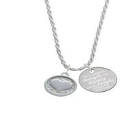 Delight nakit Silvertone glatko srce - okrugla pečat Obučena je u vitlu i dostojanstveno šarm ogrlica,