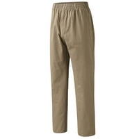 Khaki golf hlače muškarci muški modni casual labavi pamuk plus veličine džep čipkasti hlače elastične