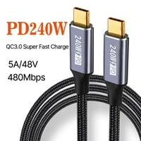 QC3. PD 240W USB C na USB Tip C kabl PD 240W kabl za brzo punjenje punjača