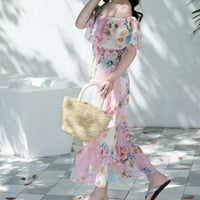 Aayomet haljine za cvjetnice za vjenčanice šifonske haljine ljetne plaže srednje dužine u stranom stilu