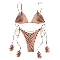 CAICJ kupaći kostimi za Curvy Women ženske halter gornje i mini suknje kupaće kostime Postavite set a, m