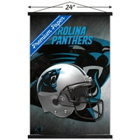 Carolina Panthers - zidni poster kaciga sa drvenim magnetskim okvirom, 22.375 34
