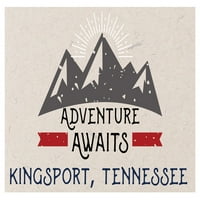 Kingsport Tennessee Suvenir Frižider Magnet Avantura čeka dizajn