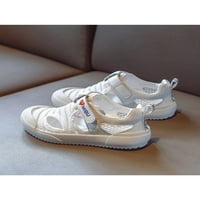Rotosw Kids ravna sandala čarobna kasena sandale meke jedine tenisice Comfort Mesh casual cipele Školska nepušačka cipela za šetnju bijela 13c